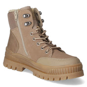 Schnürstiefeletten  Beige