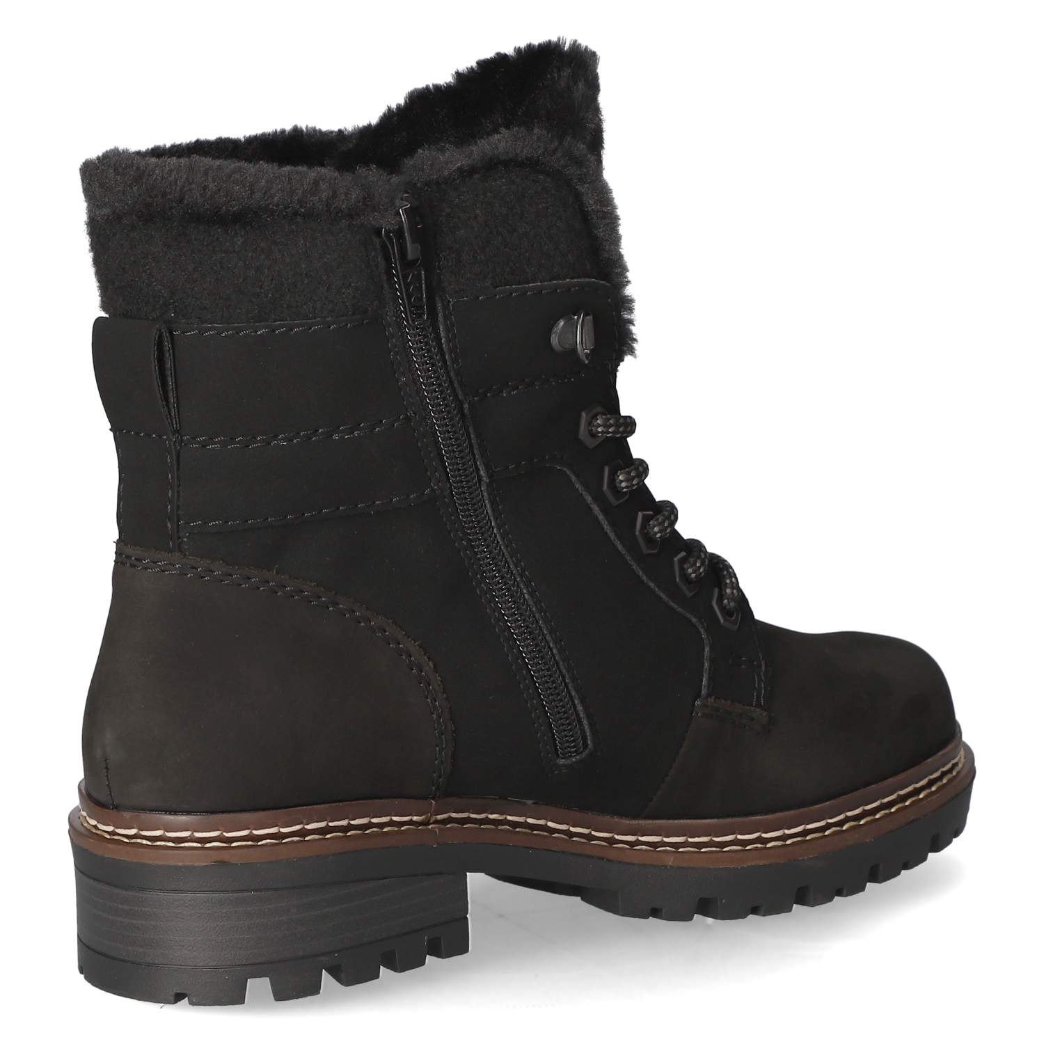 Schnürstiefeletten  Schwarz