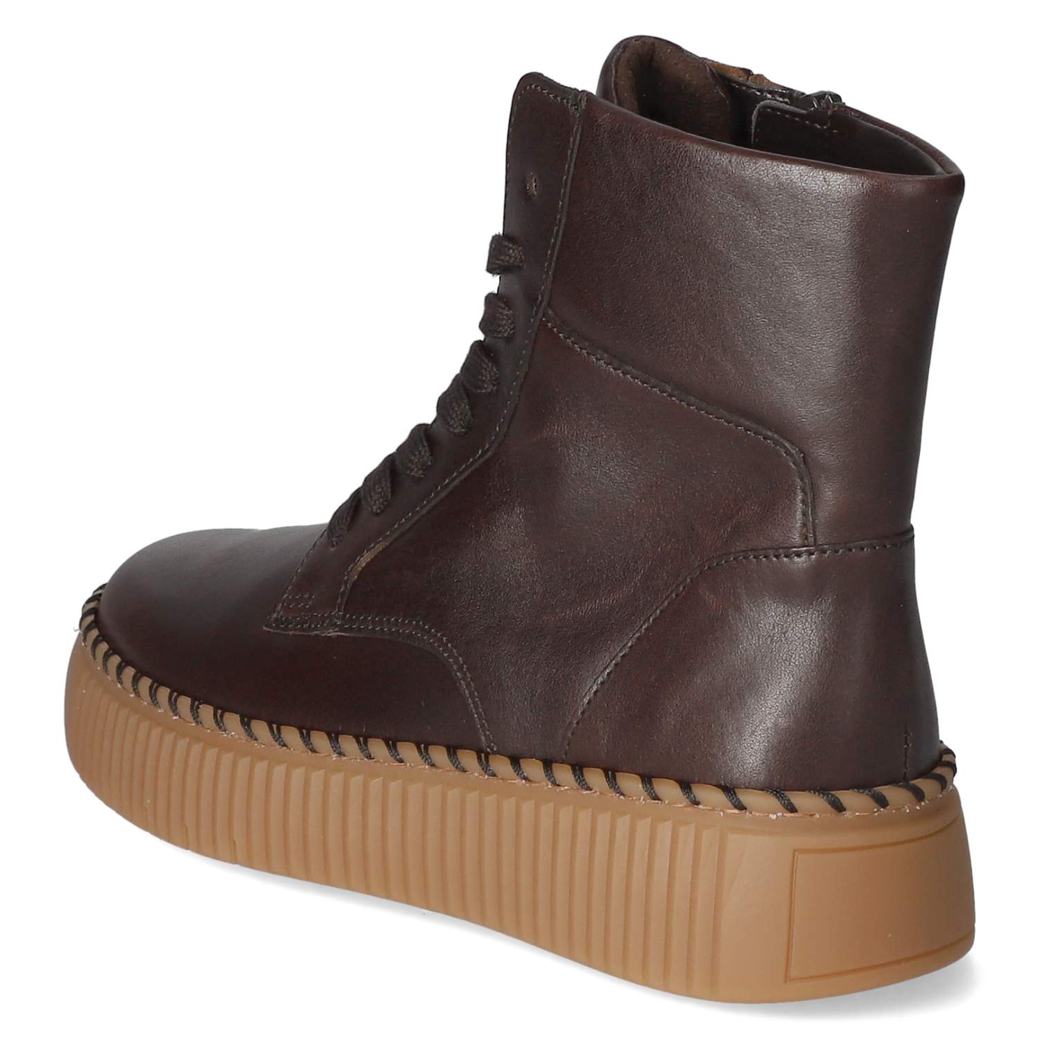 Schnürstiefeletten  Braun