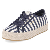 Schnür-Espadrilles  Blau