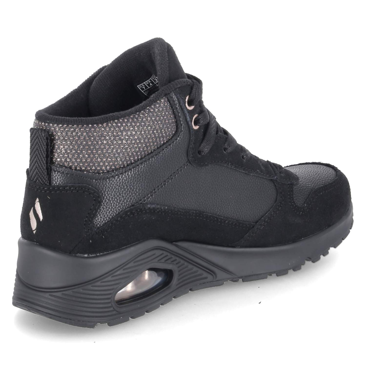 High Sneaker UNO-STACRE SHINE  Schwarz