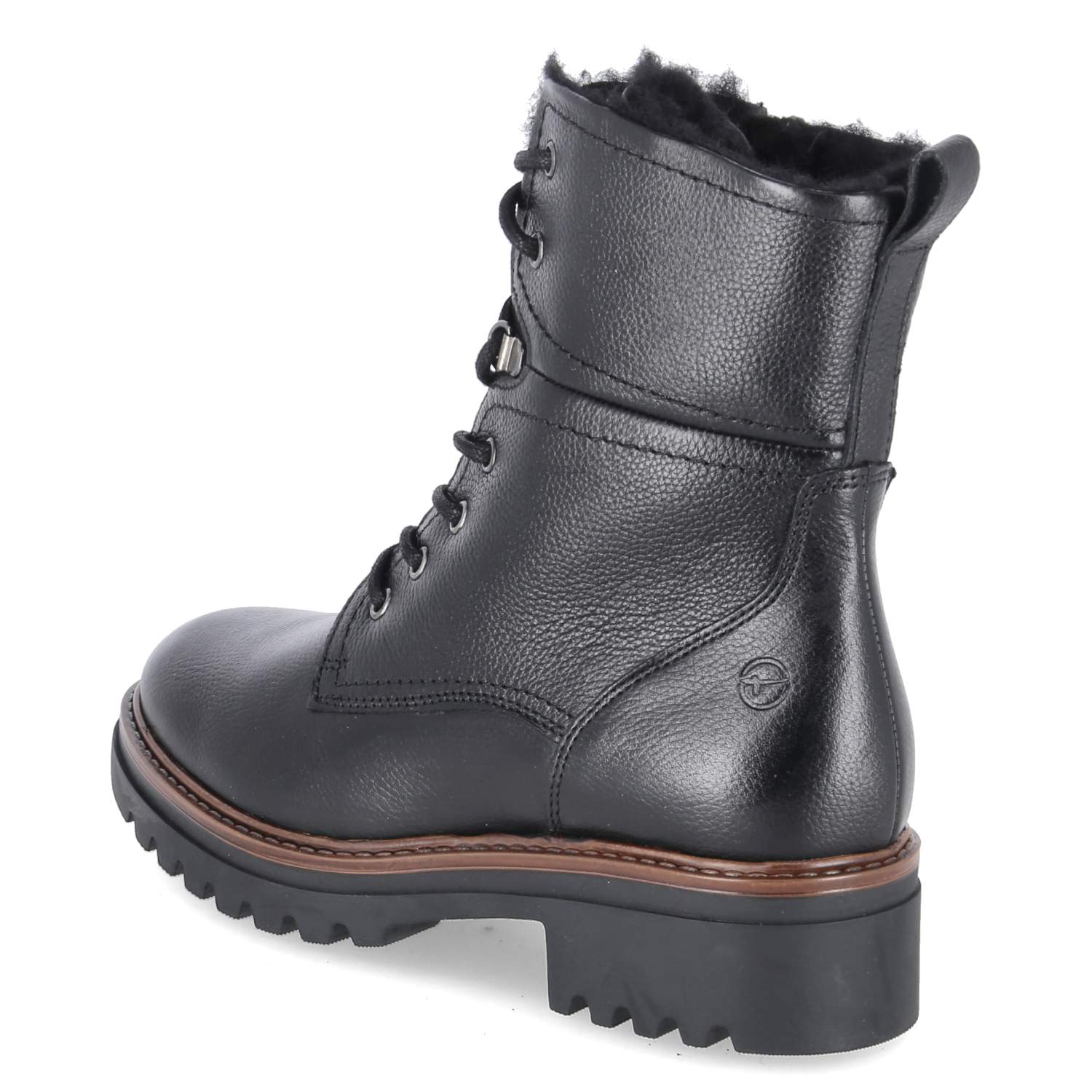 Winterschnürstiefeletten  Schwarz