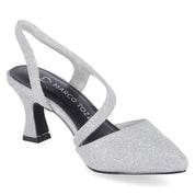 Riemchenpumps Silber