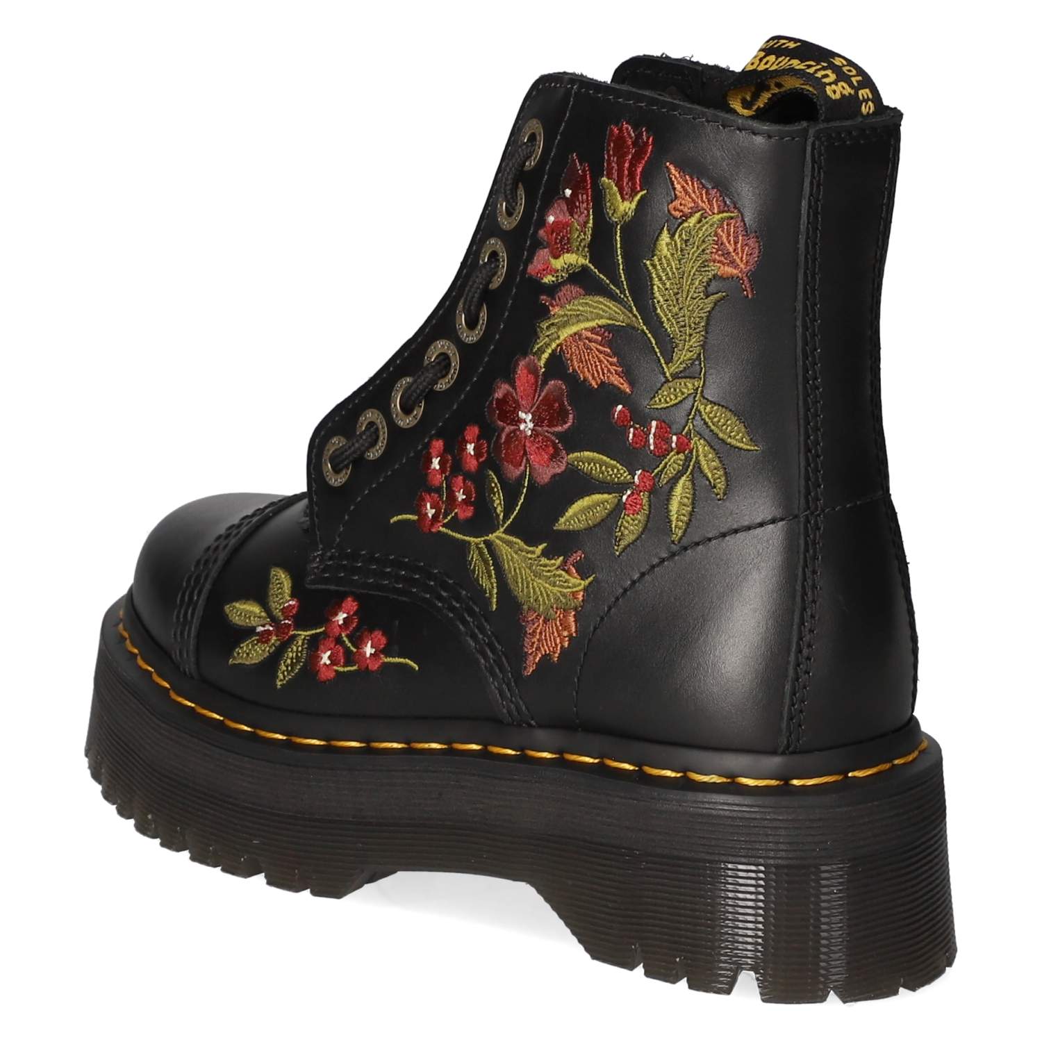 Schnürboots SINCL.FLORAL  Schwarz