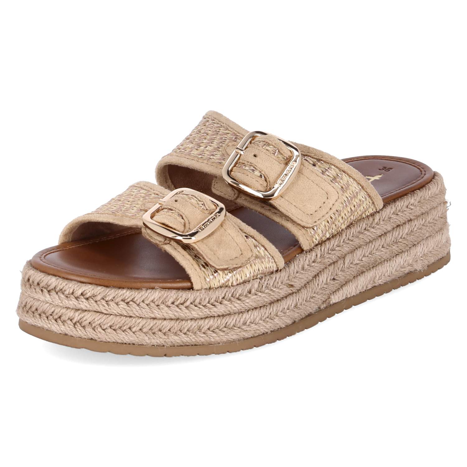 Espadrille-Pantoletten  Beige