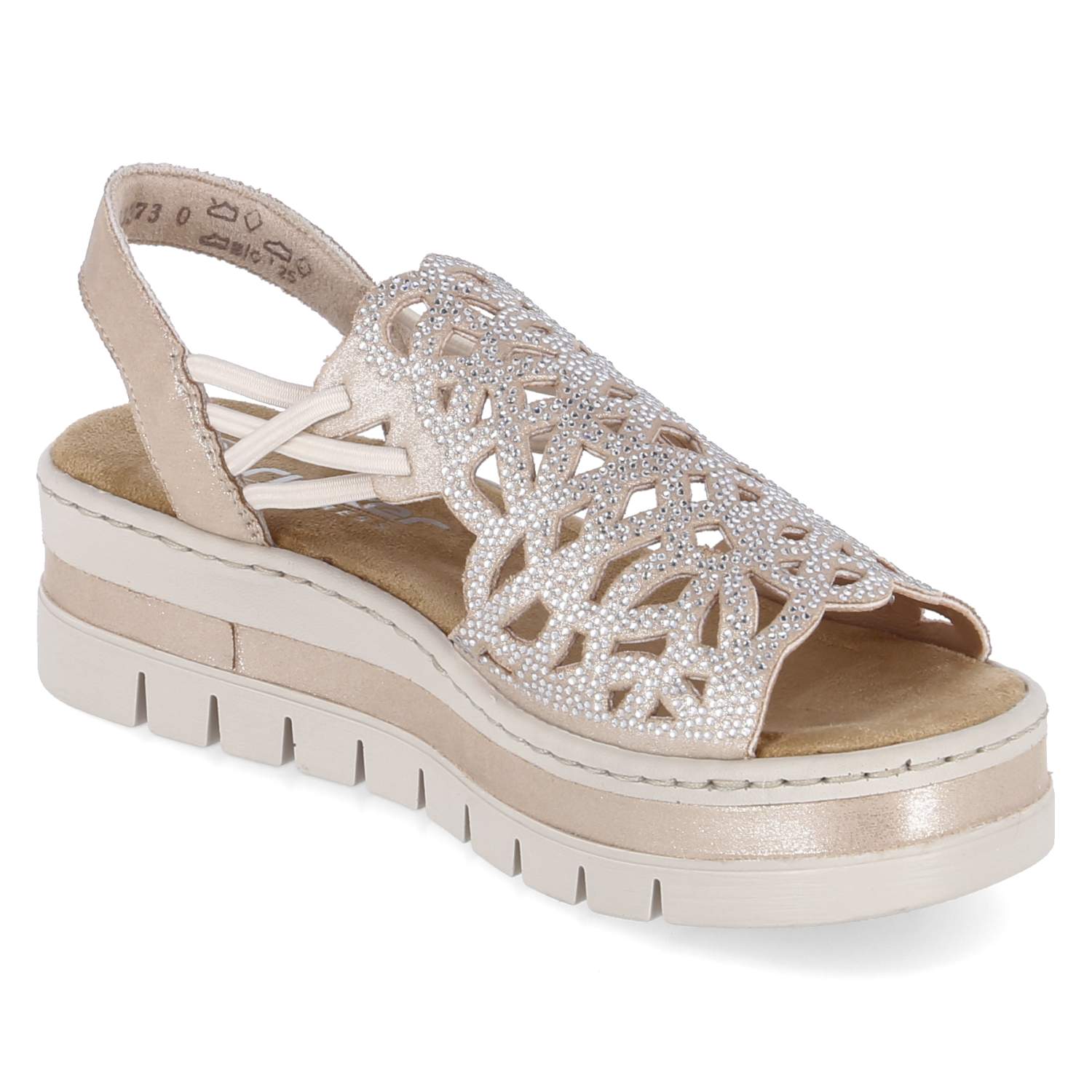 Plateau-Sandalen  Beige