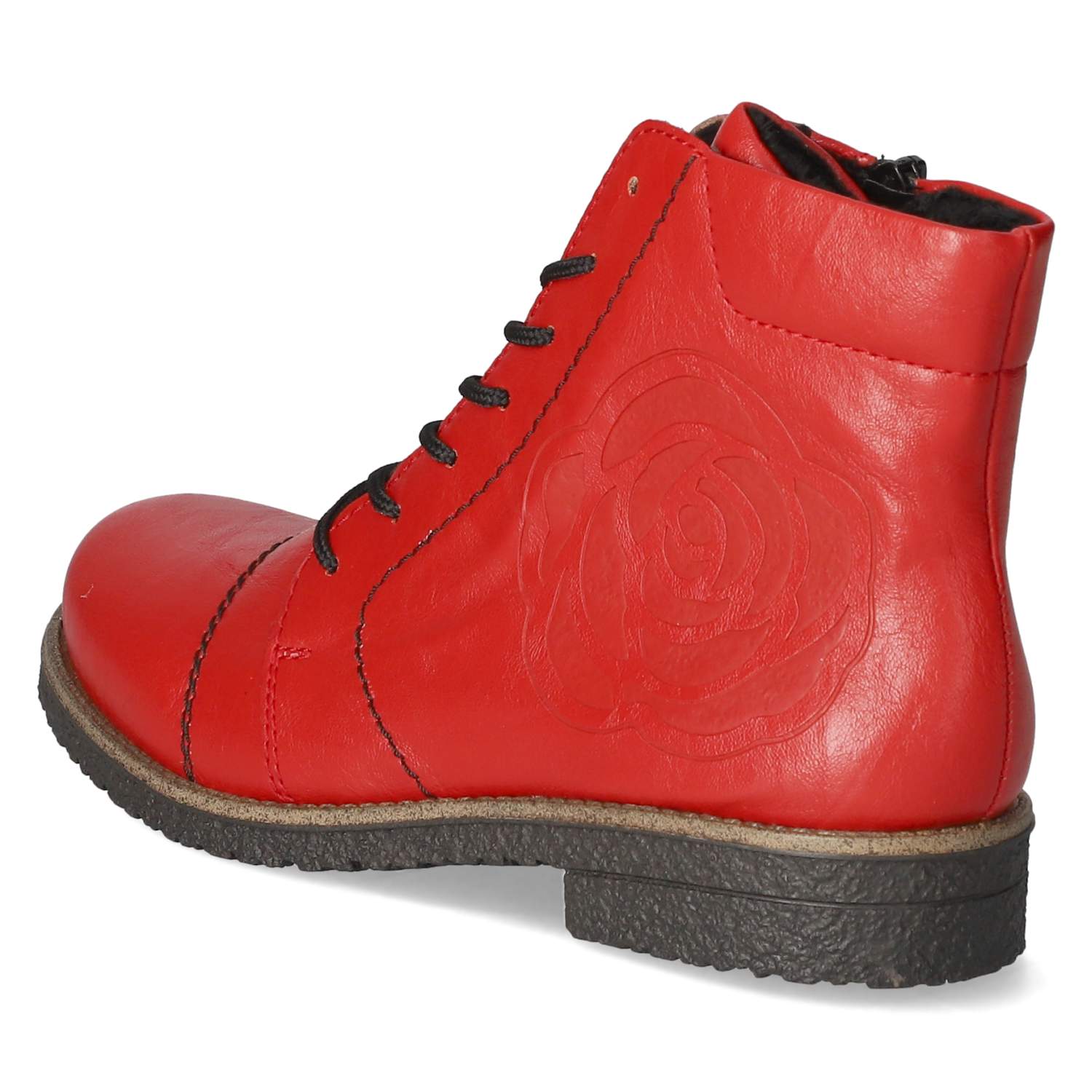 Schnürstiefeletten  Rot