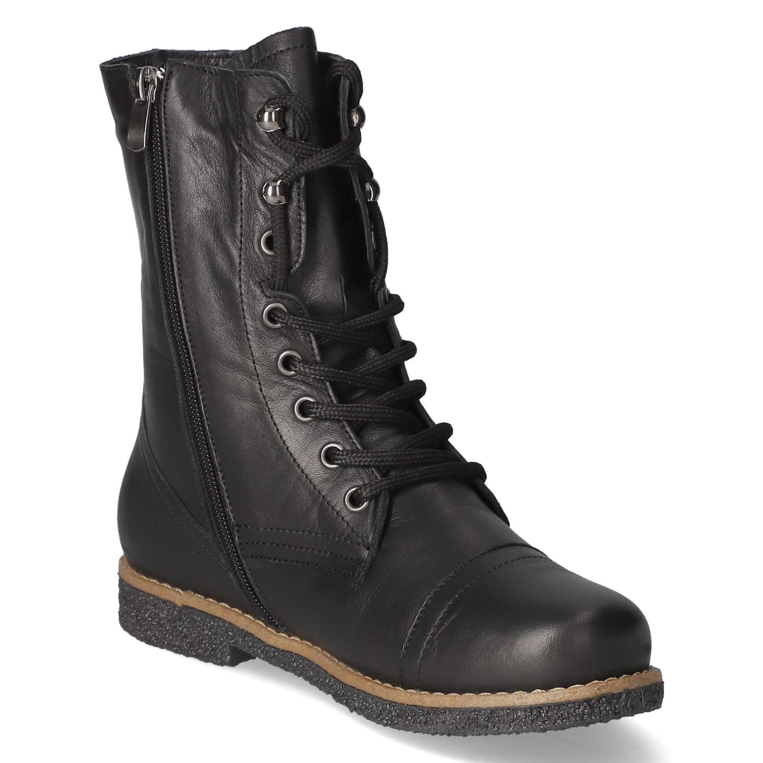 Schnürstiefeletten  Schwarz