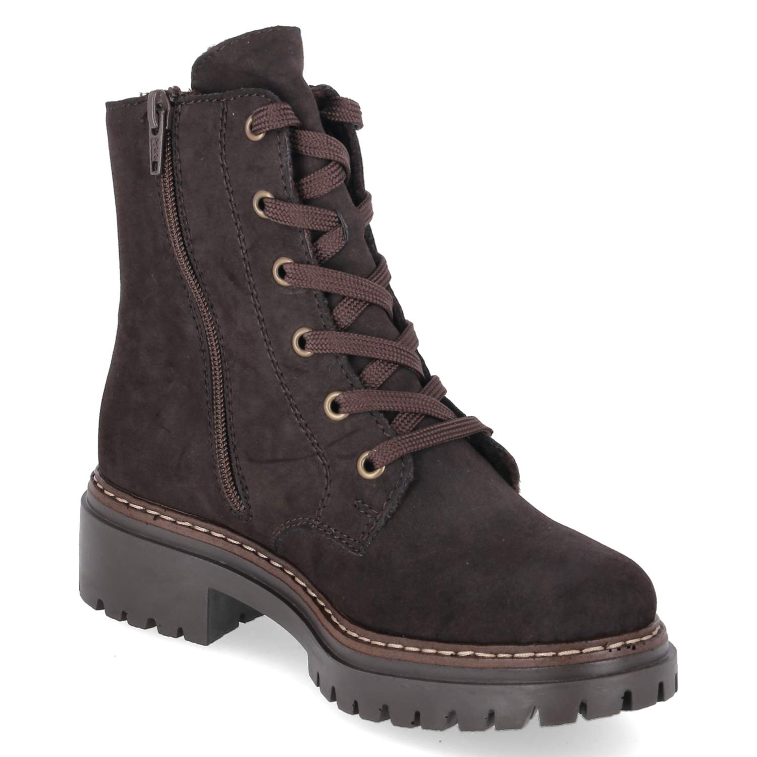 Schnürstiefeletten  Braun