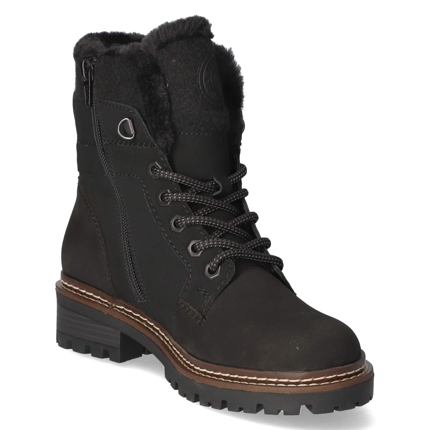 Schnürstiefeletten  Schwarz