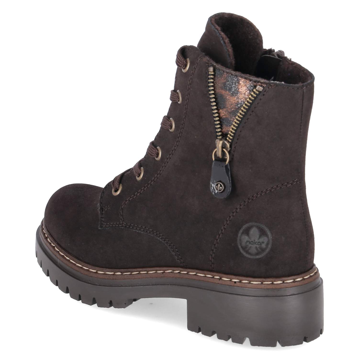 Schnürstiefeletten  Braun