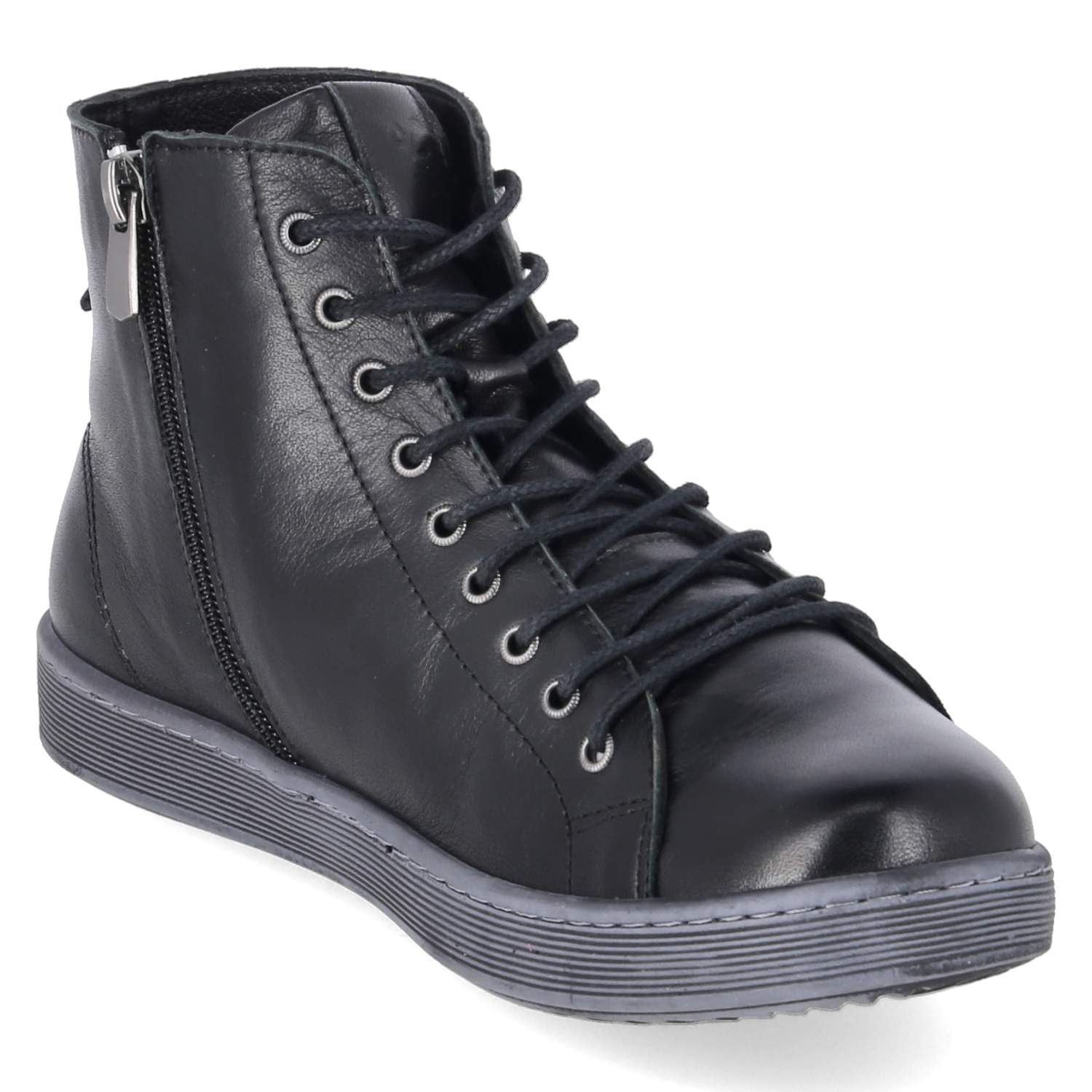 Schnüstiefeletten  Schwarz