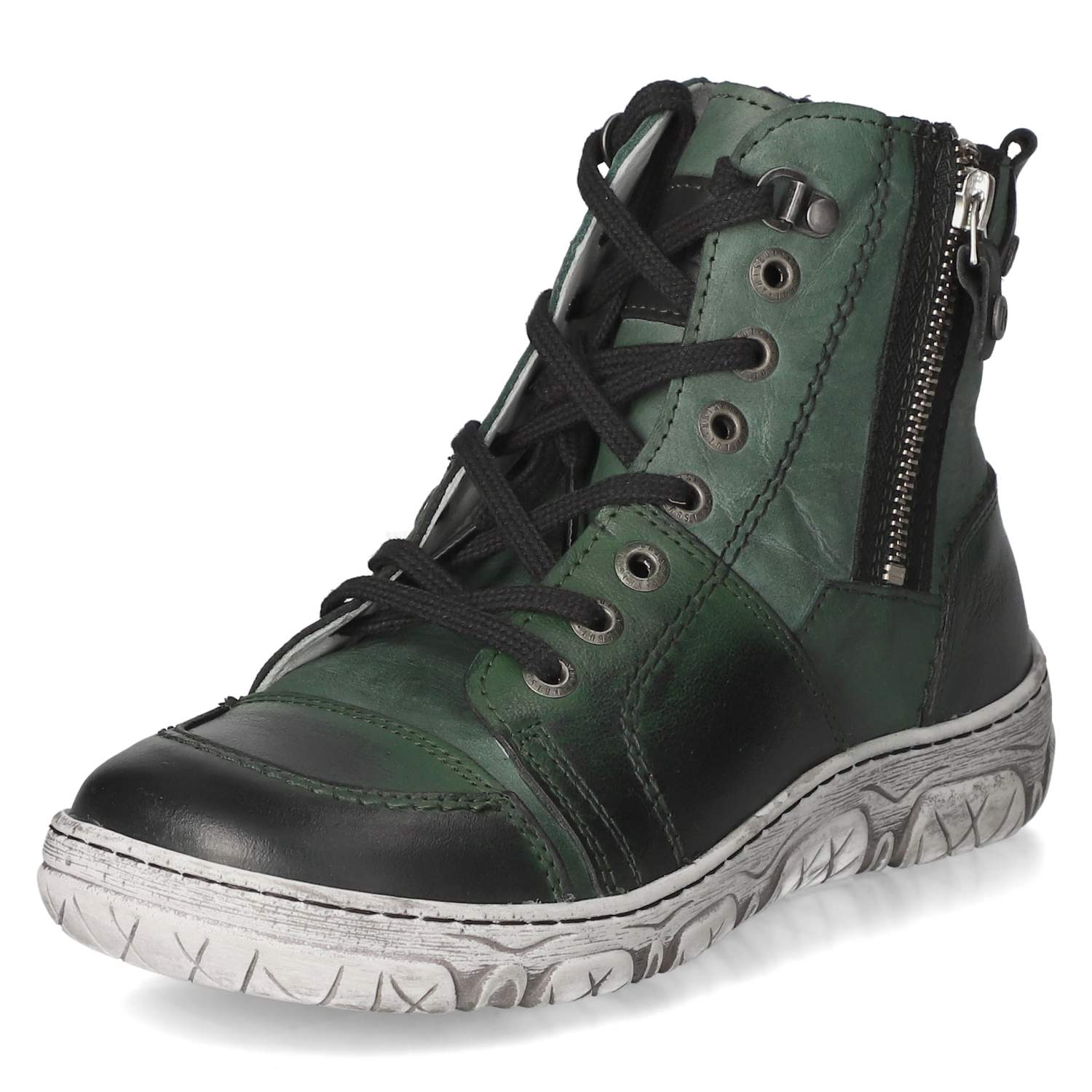 Schnürstiefeletten  Grün