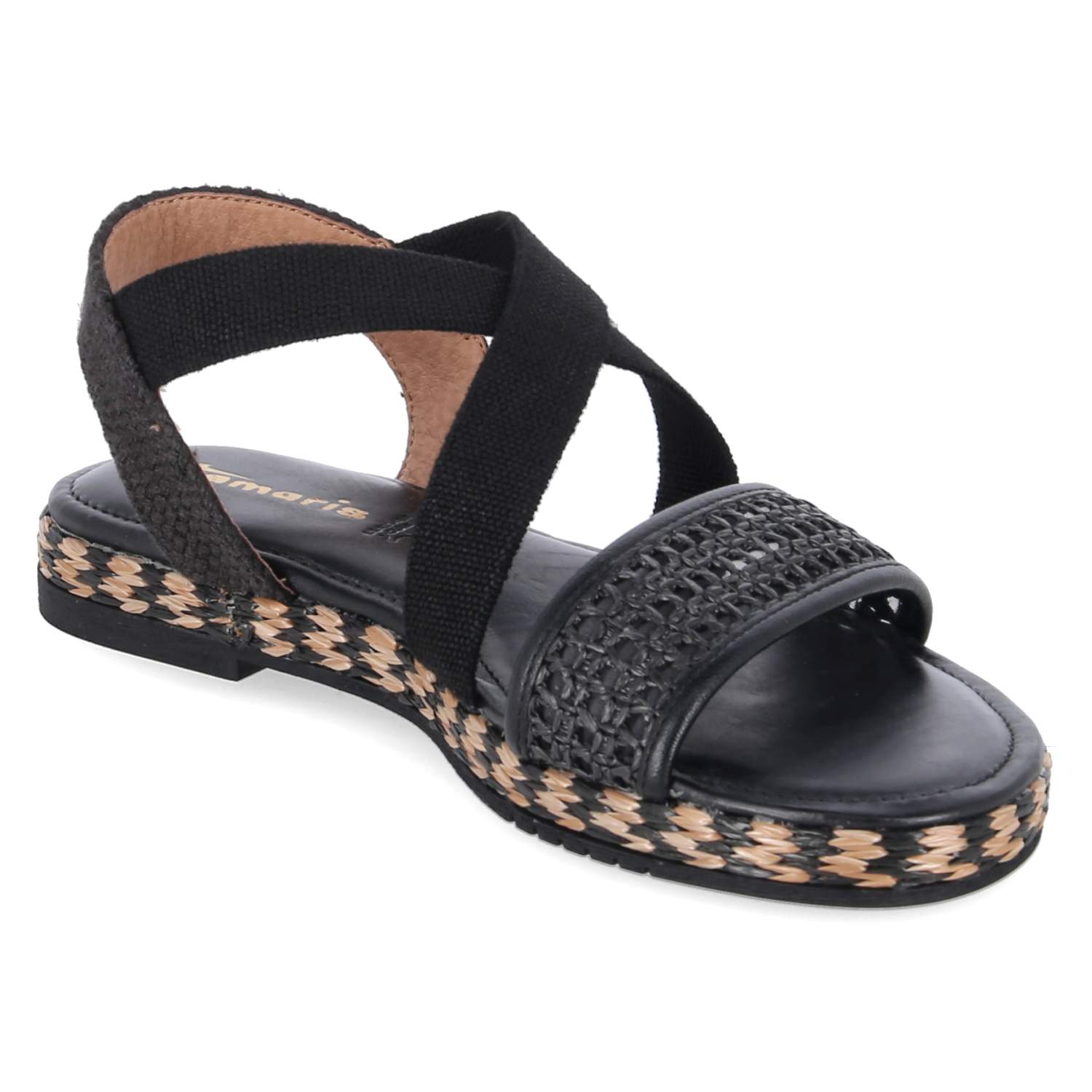 Espadrille-Sandalen  Schwarz