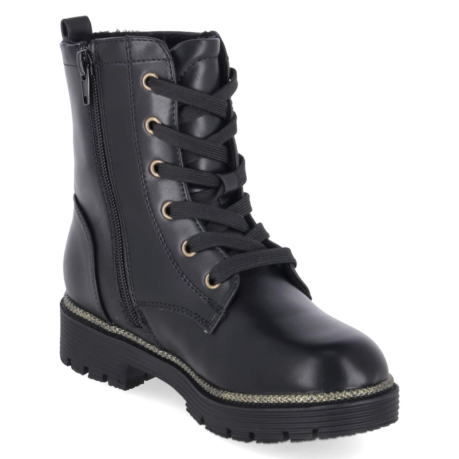 Schnürboots  Schwarz