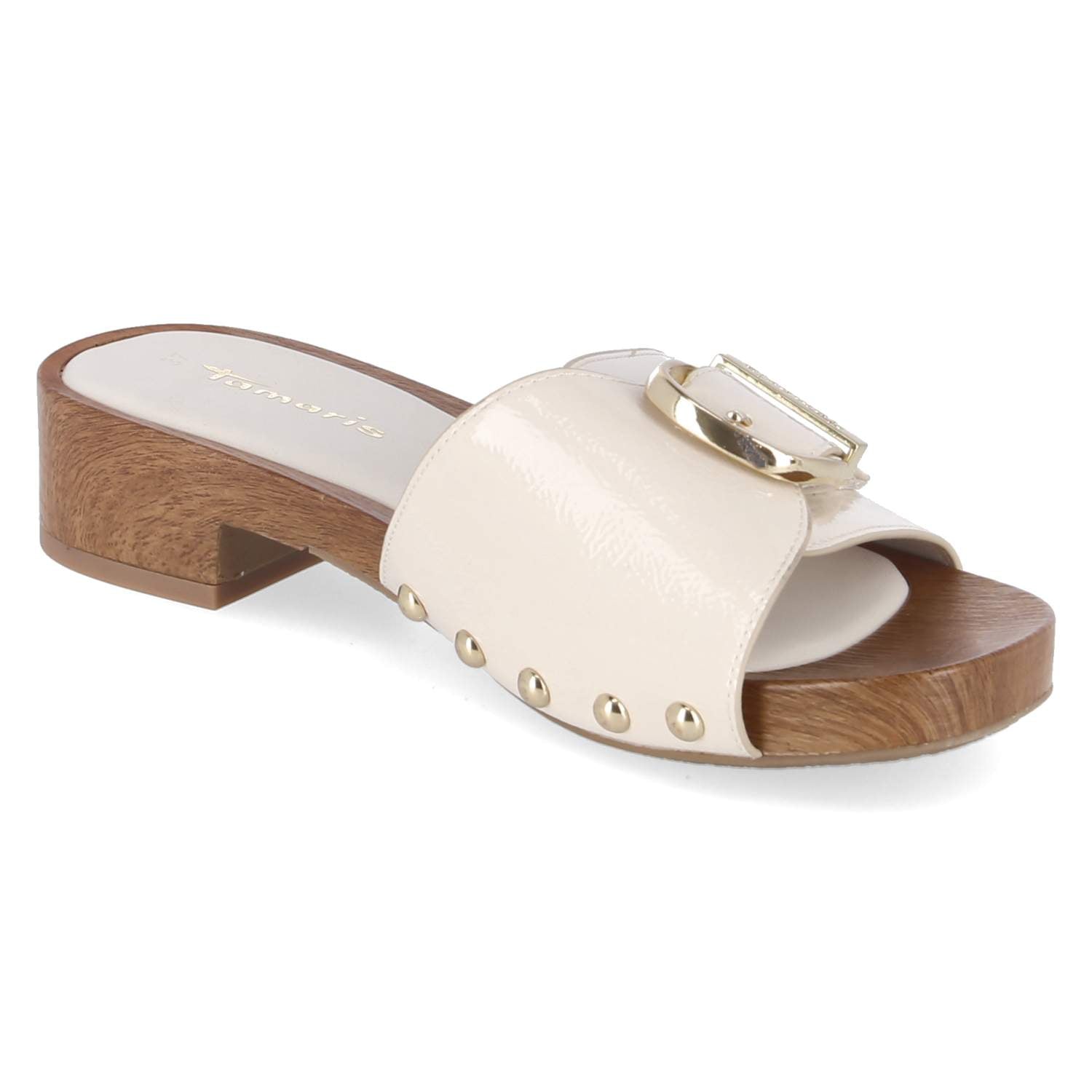 Open Toe Clogs  Beige