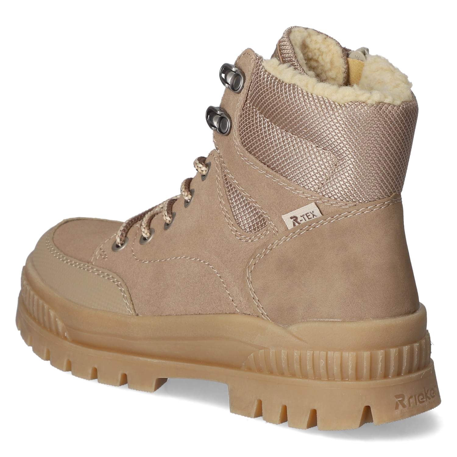 Schnürstiefeletten  Beige