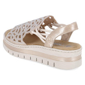 Plateau-Sandalen  Beige