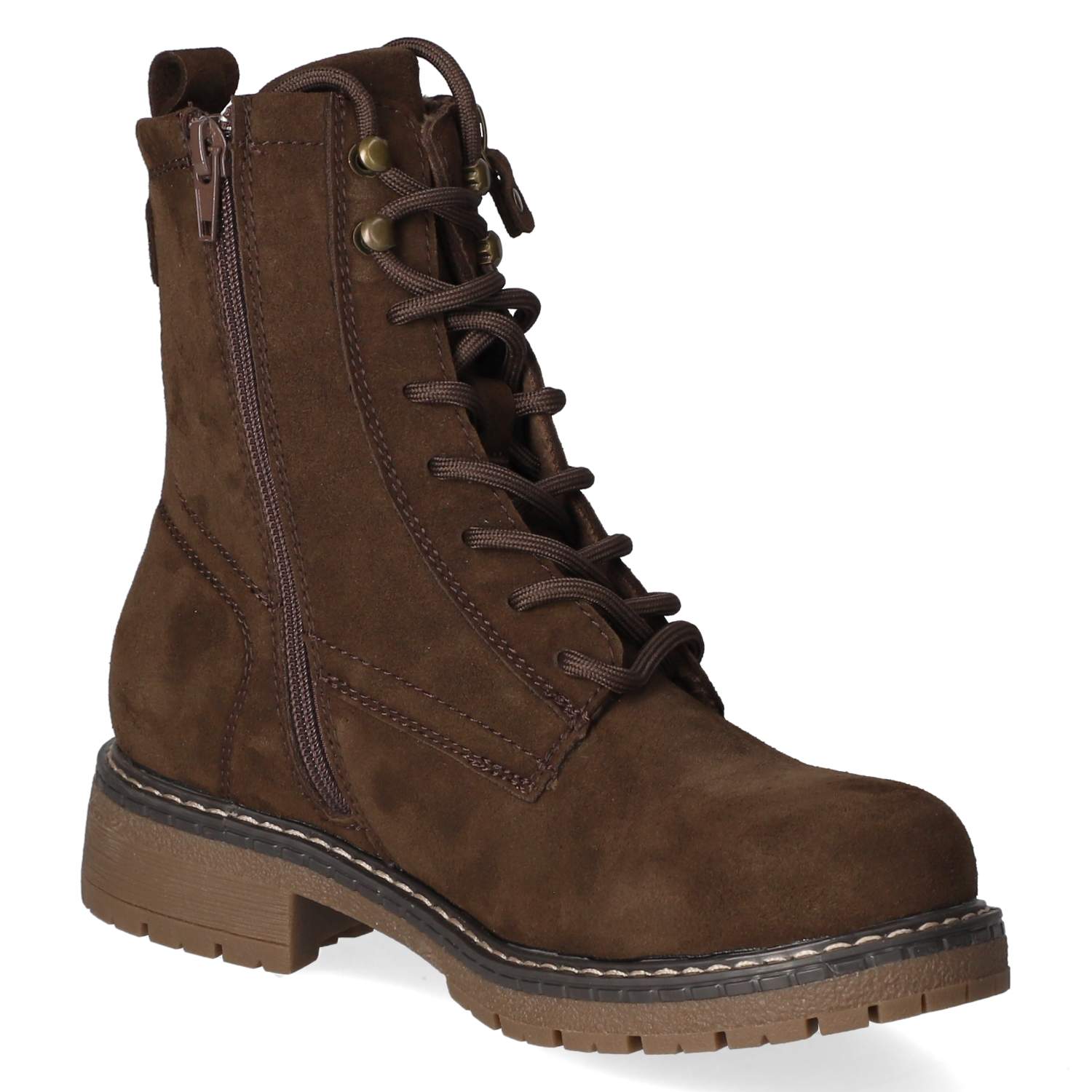 Schnürstiefeletten  Braun