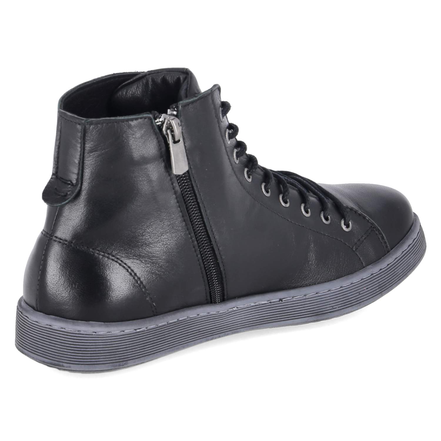 Schnüstiefeletten  Schwarz