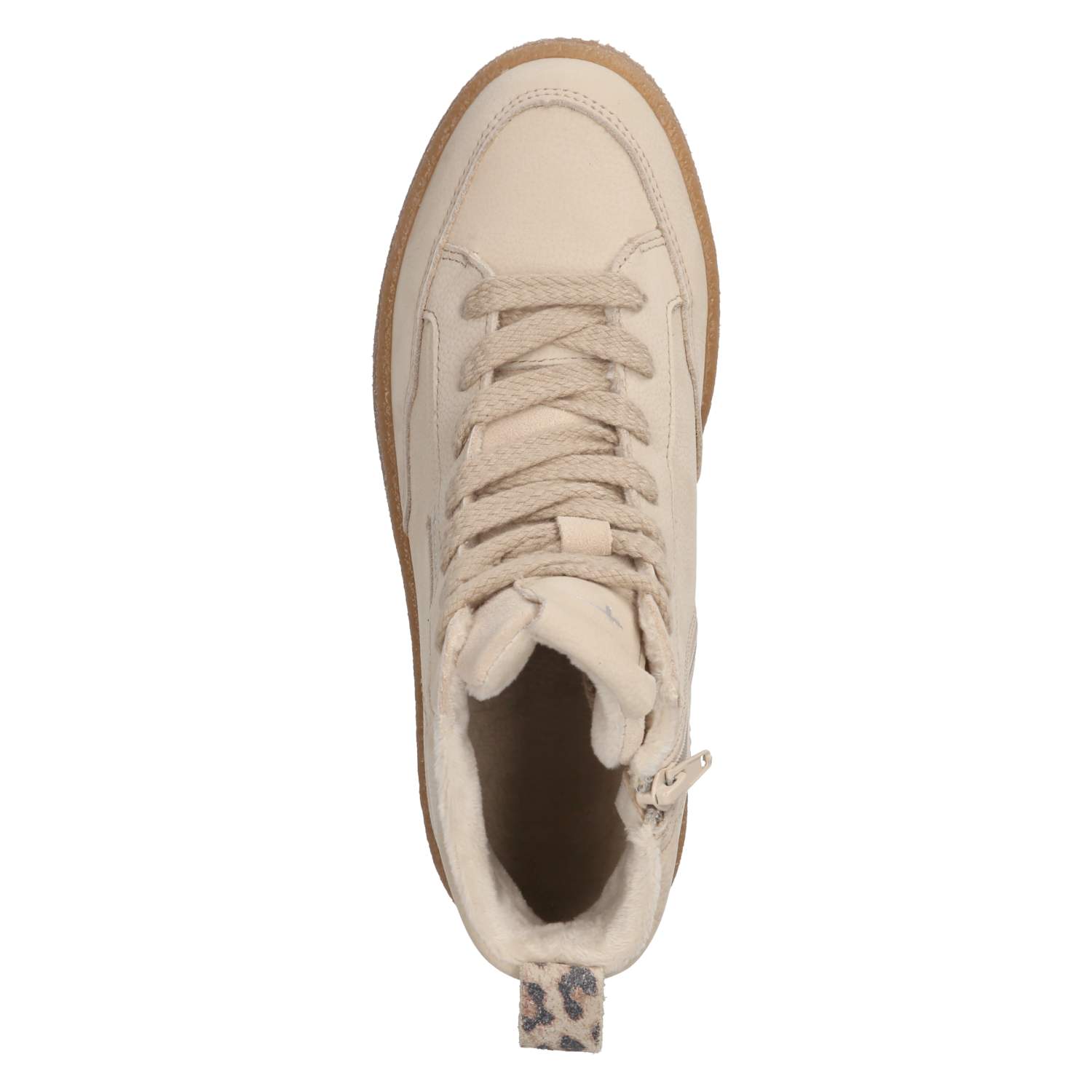 Schnürstiefeletten  Beige