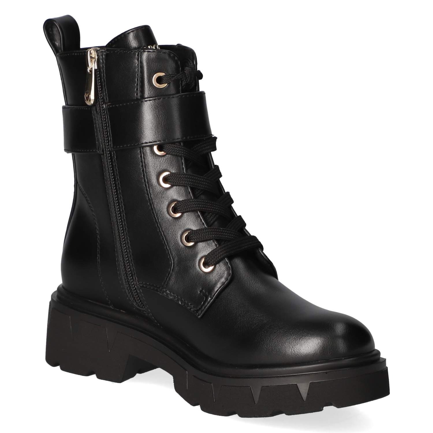 Schnürstiefeletten  Schwarz