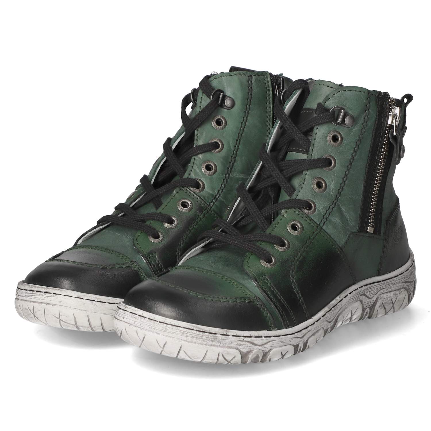 Schnürstiefeletten  Grün