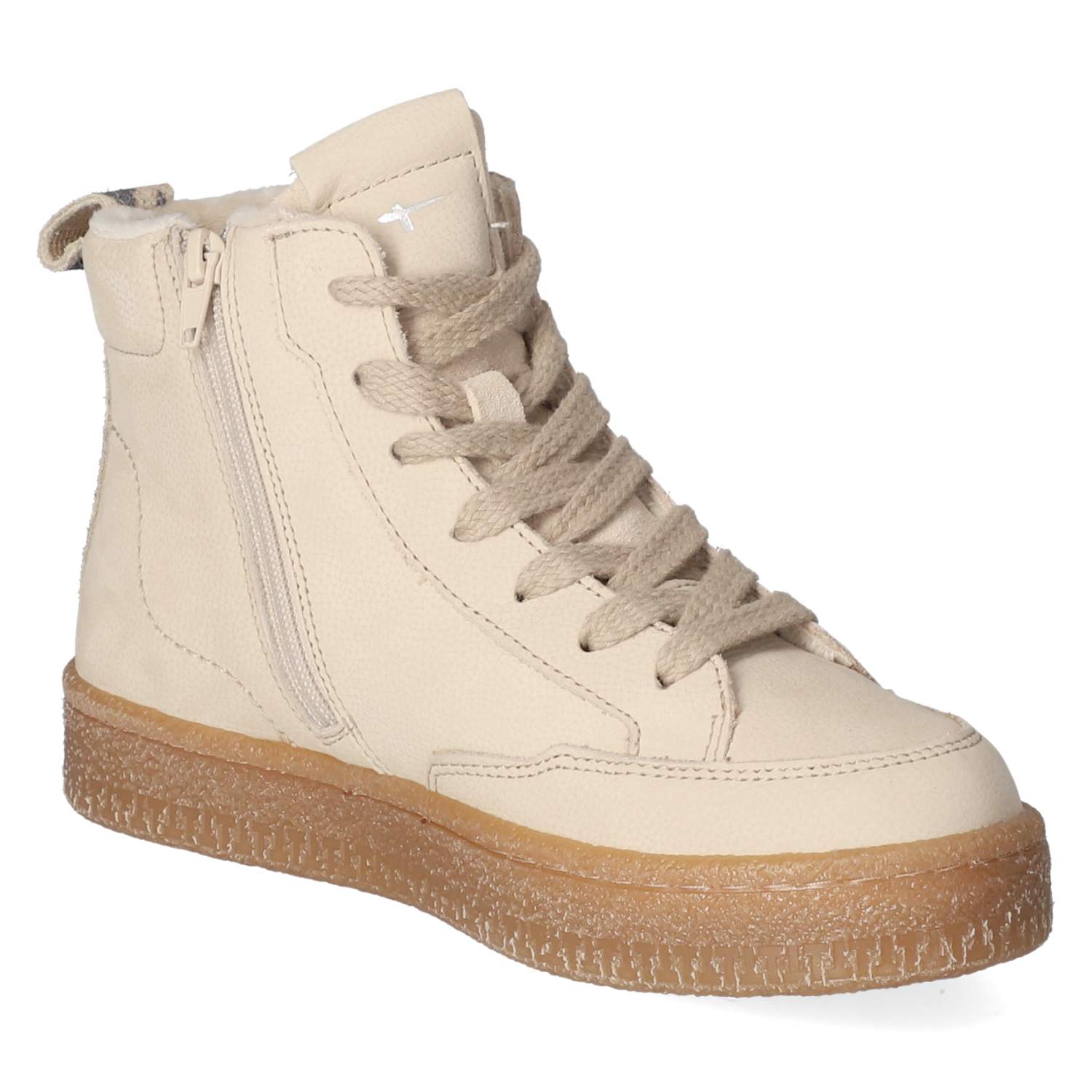 Schnürstiefeletten  Beige