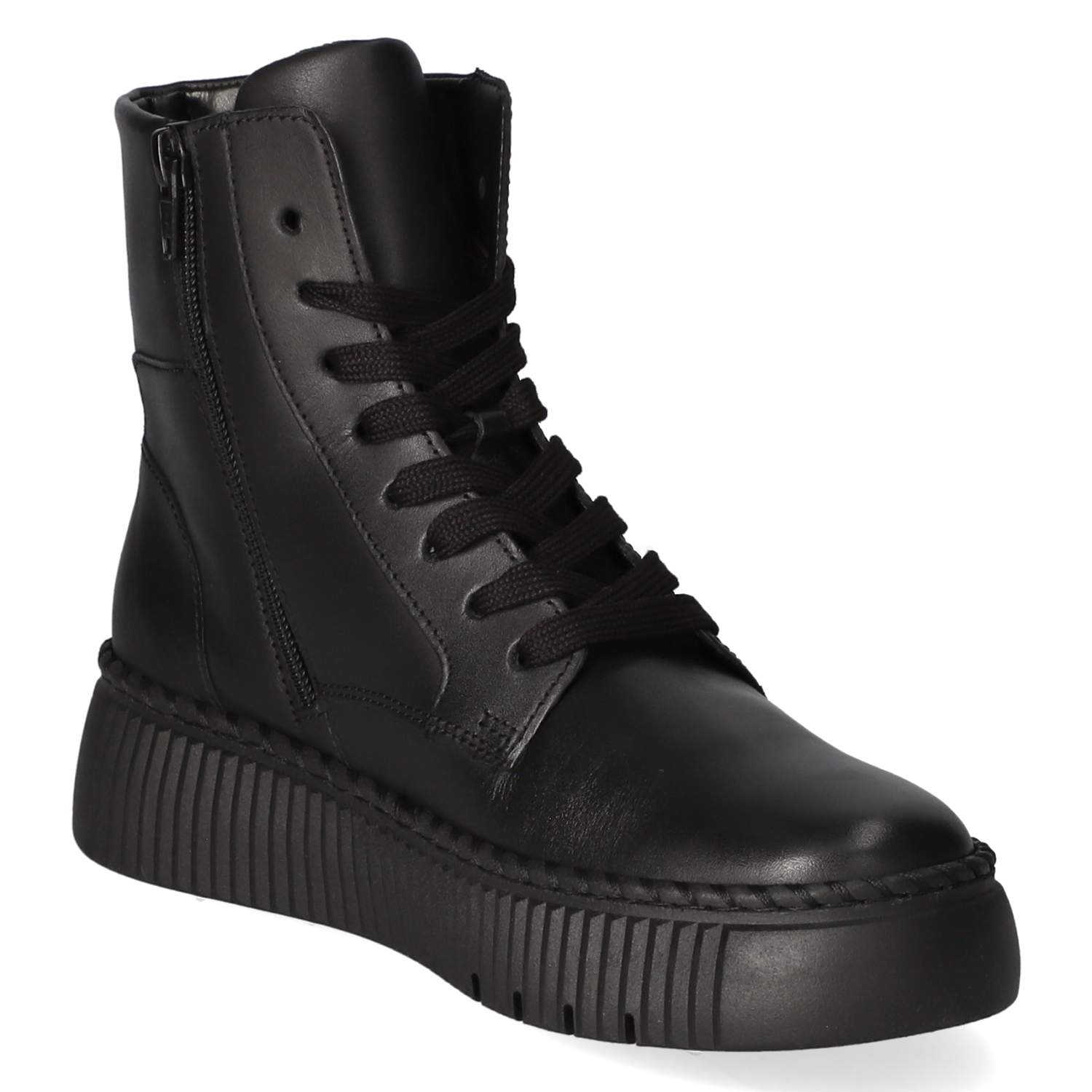 Schnürstiefeletten  Schwarz