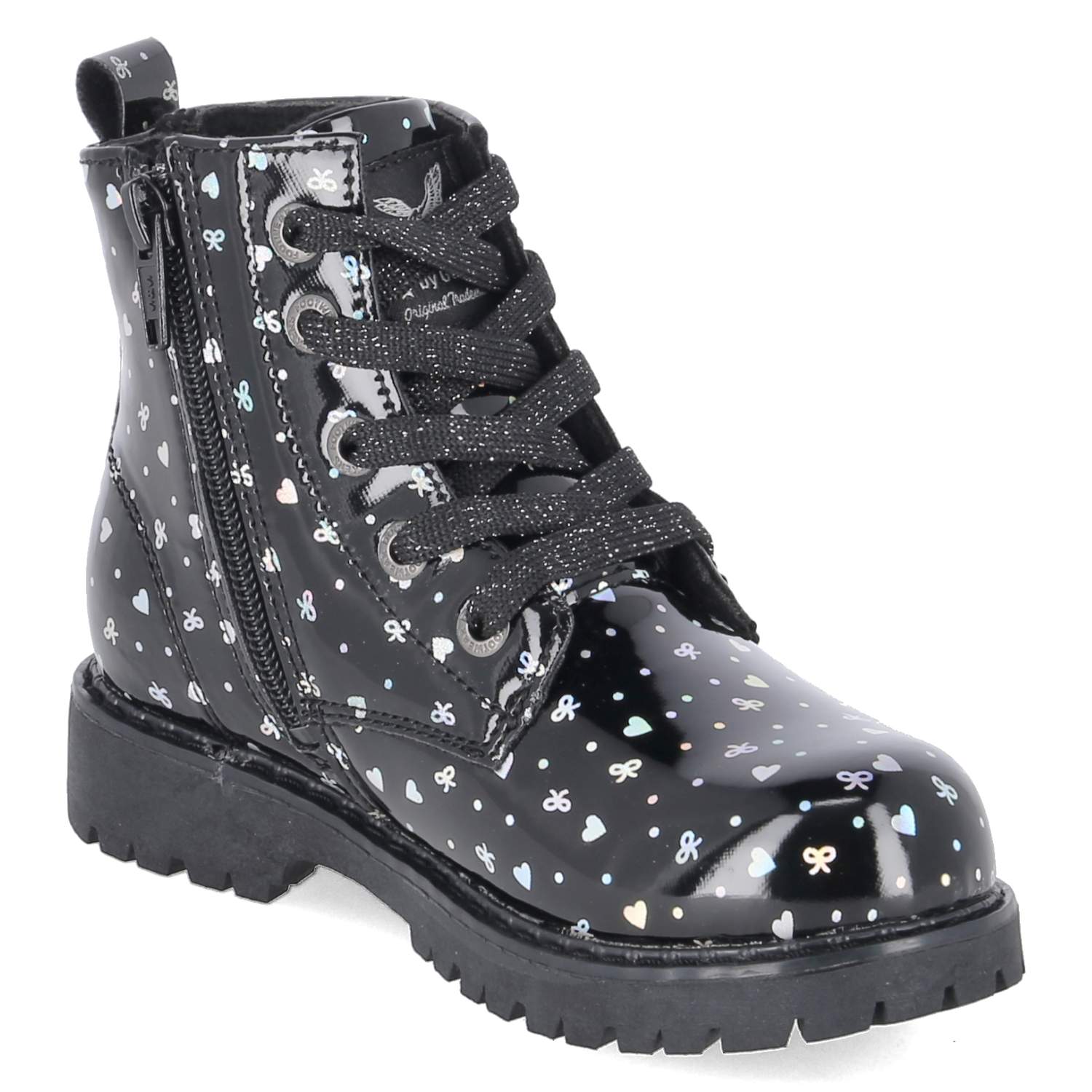 Schnürboots Schwarz
