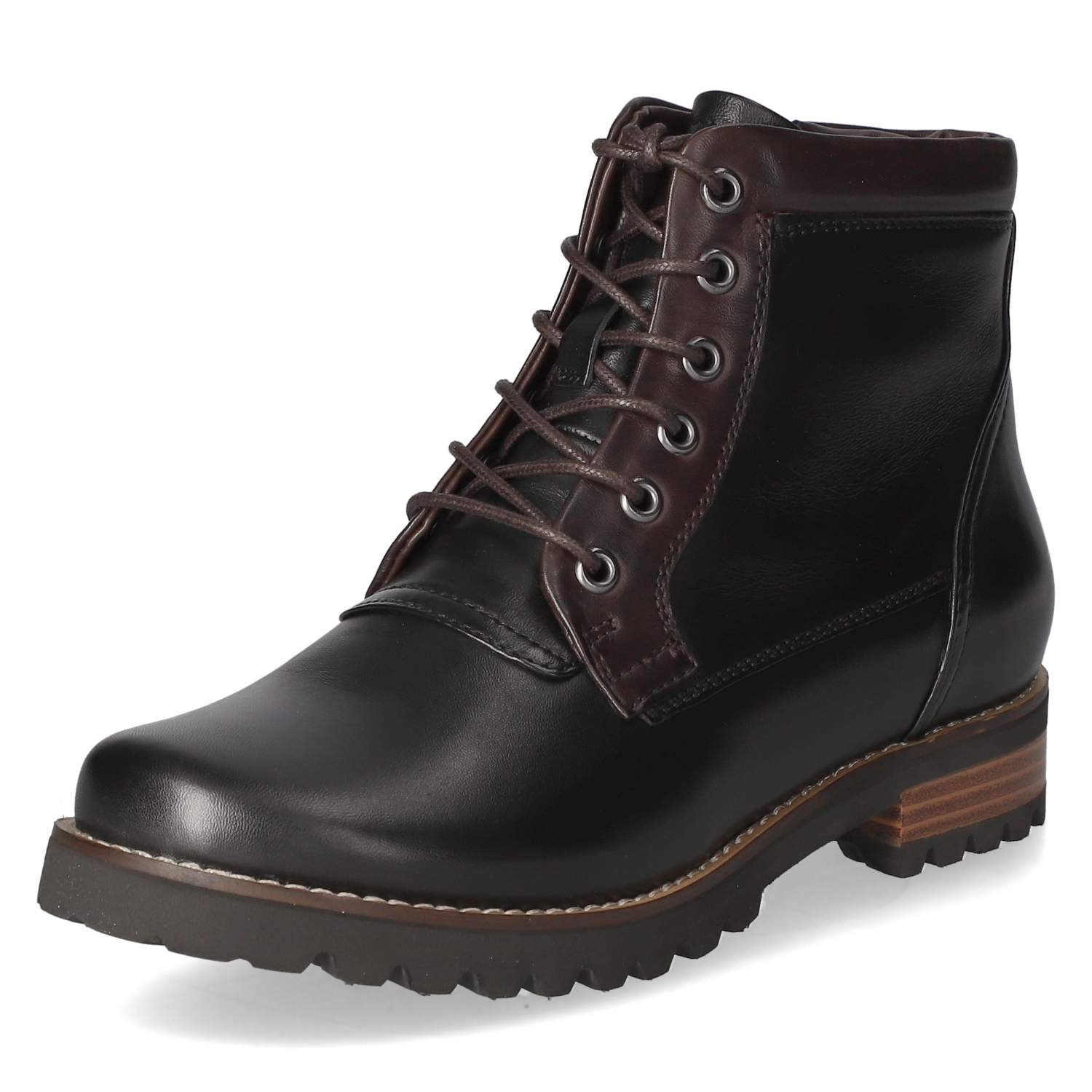 Schnürstiefeletten  Schwarz