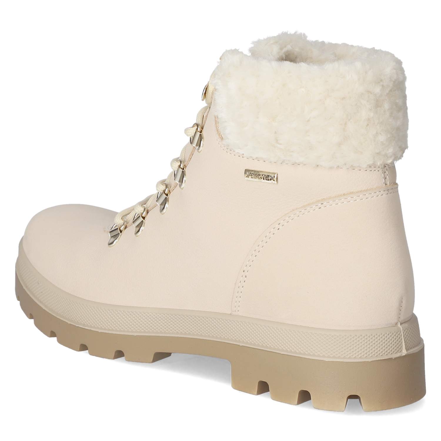 Schnürstiefeletten  Beige