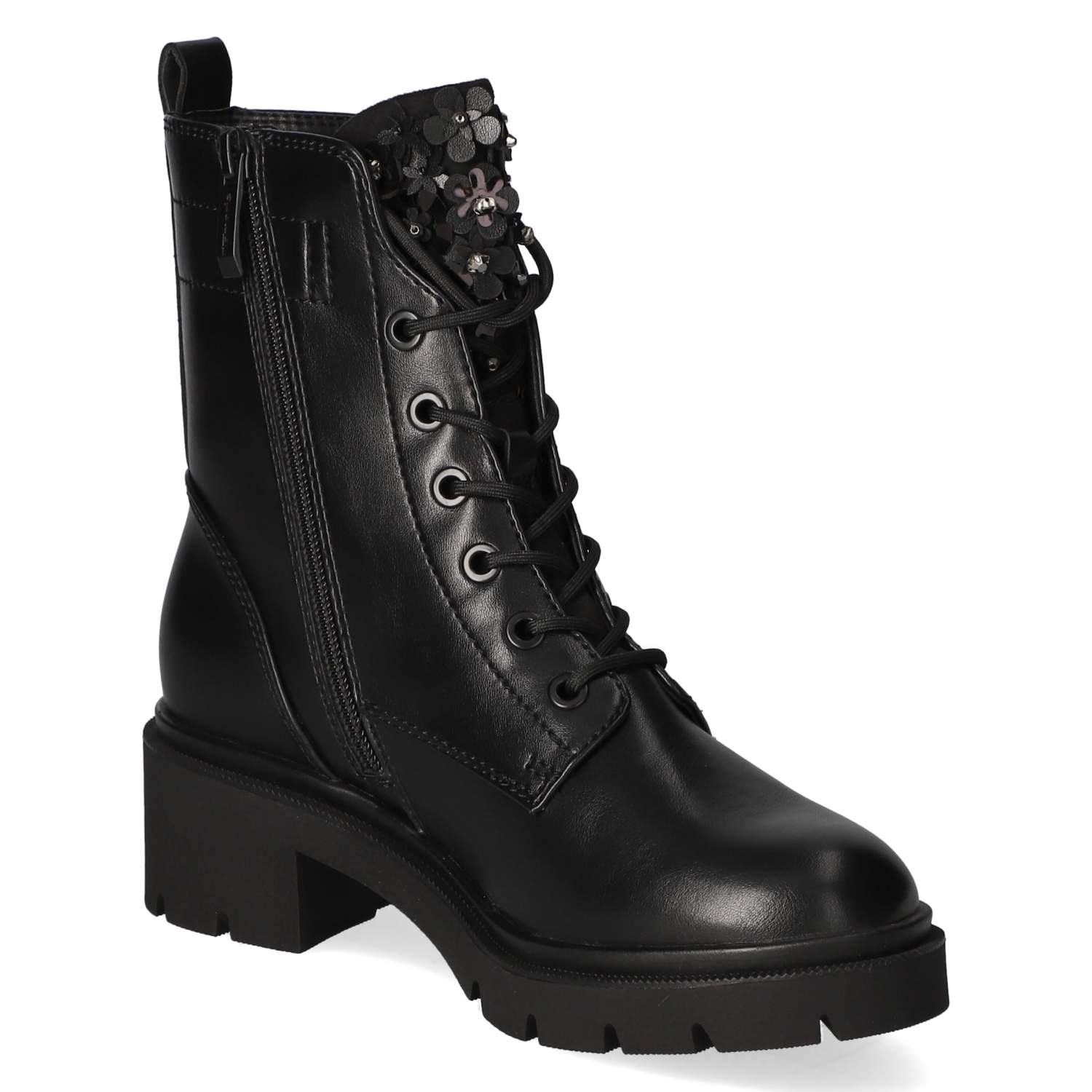Schnürstiefeletten  Schwarz