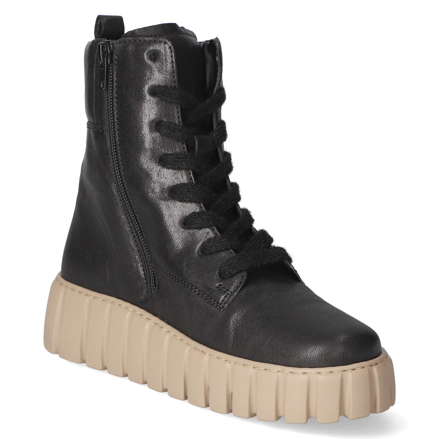 Schnürstiefeletten  Schwarz