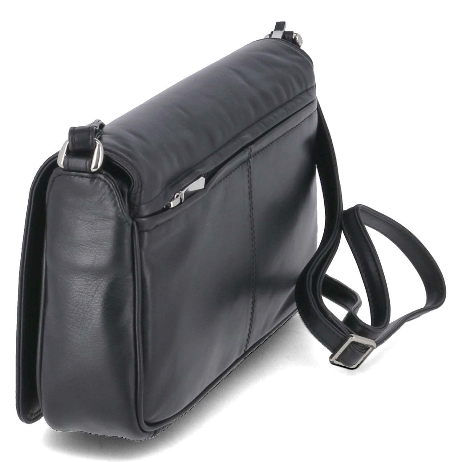 Überschlagtasche  Schwarz