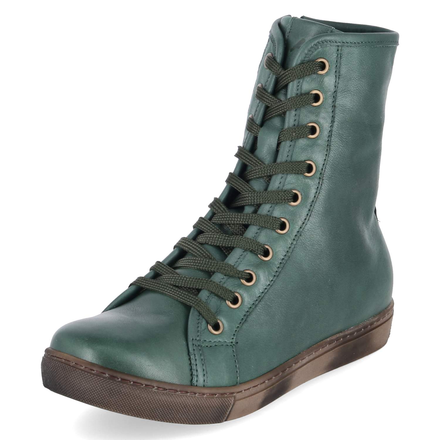 Schnüstiefeletten  Grün