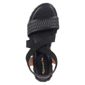 Espadrille-Sandalen  Schwarz
