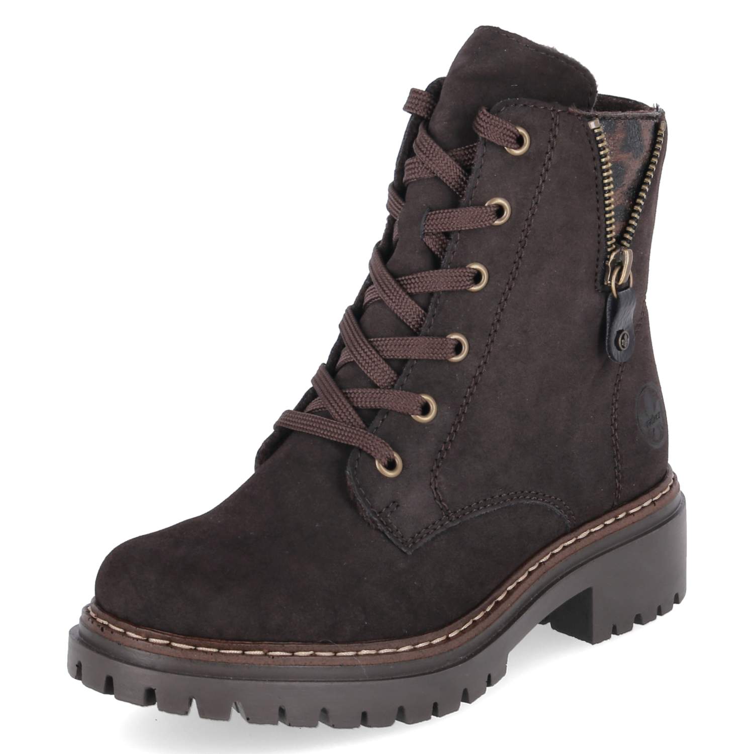 Schnürstiefeletten  Braun