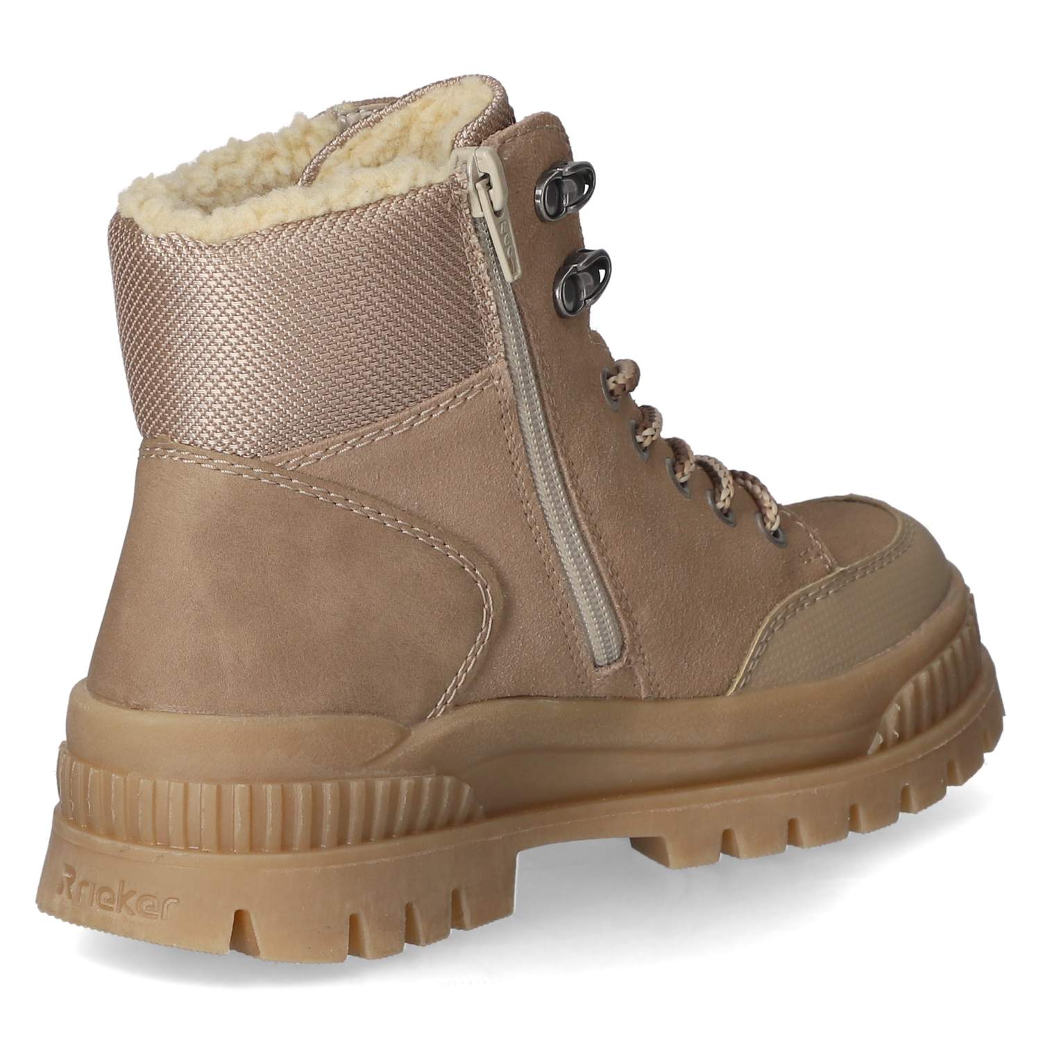 Schnürstiefeletten  Beige