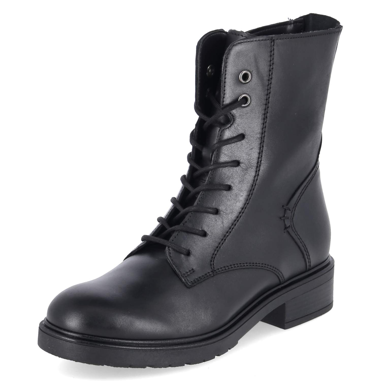 Schnüstiefeletten  Schwarz