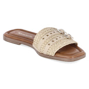 Pantoletten  Beige