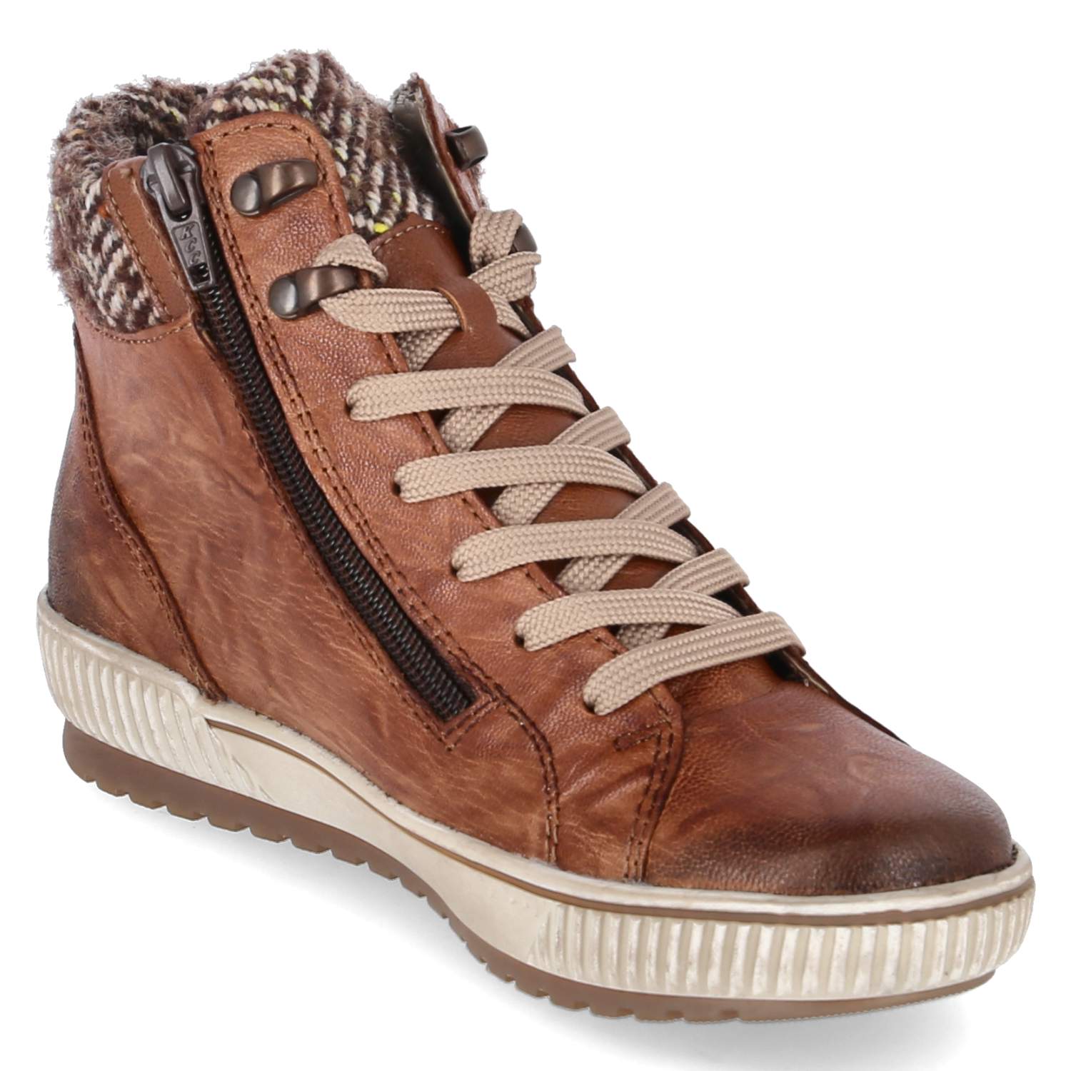Schnürstiefeletten  Braun