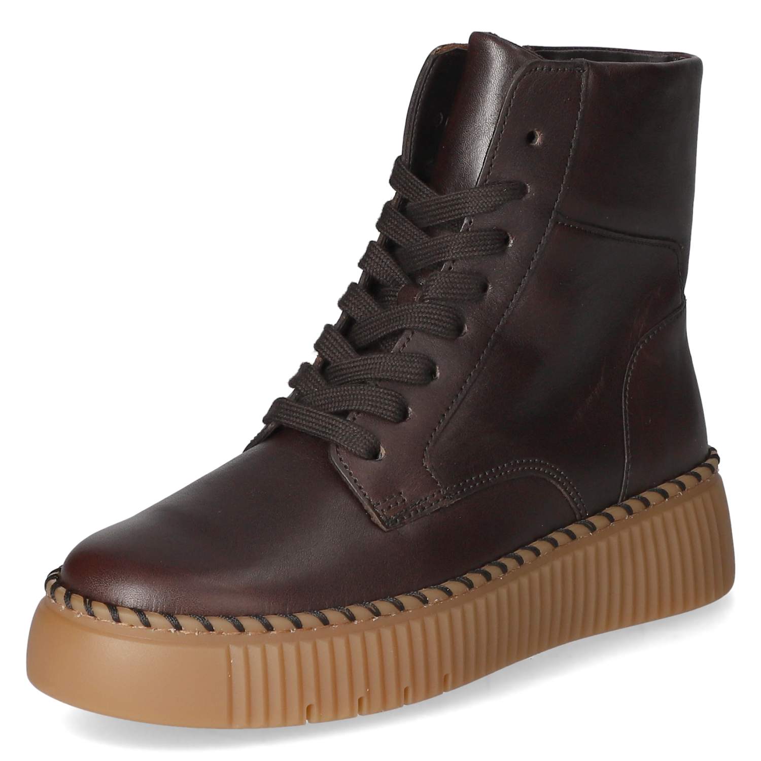 Schnürstiefeletten  Braun