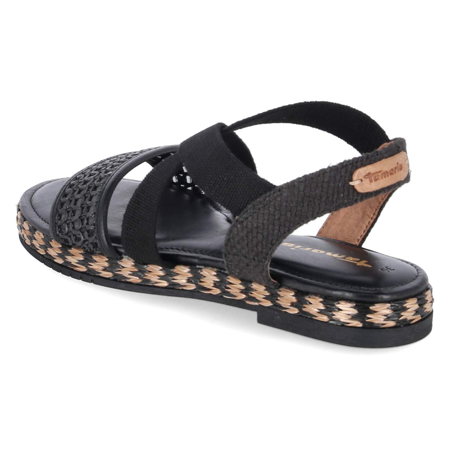 Espadrille-Sandalen  Schwarz