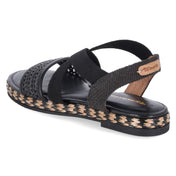 Espadrille-Sandalen  Schwarz