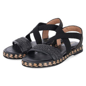 Espadrille-Sandalen  Schwarz