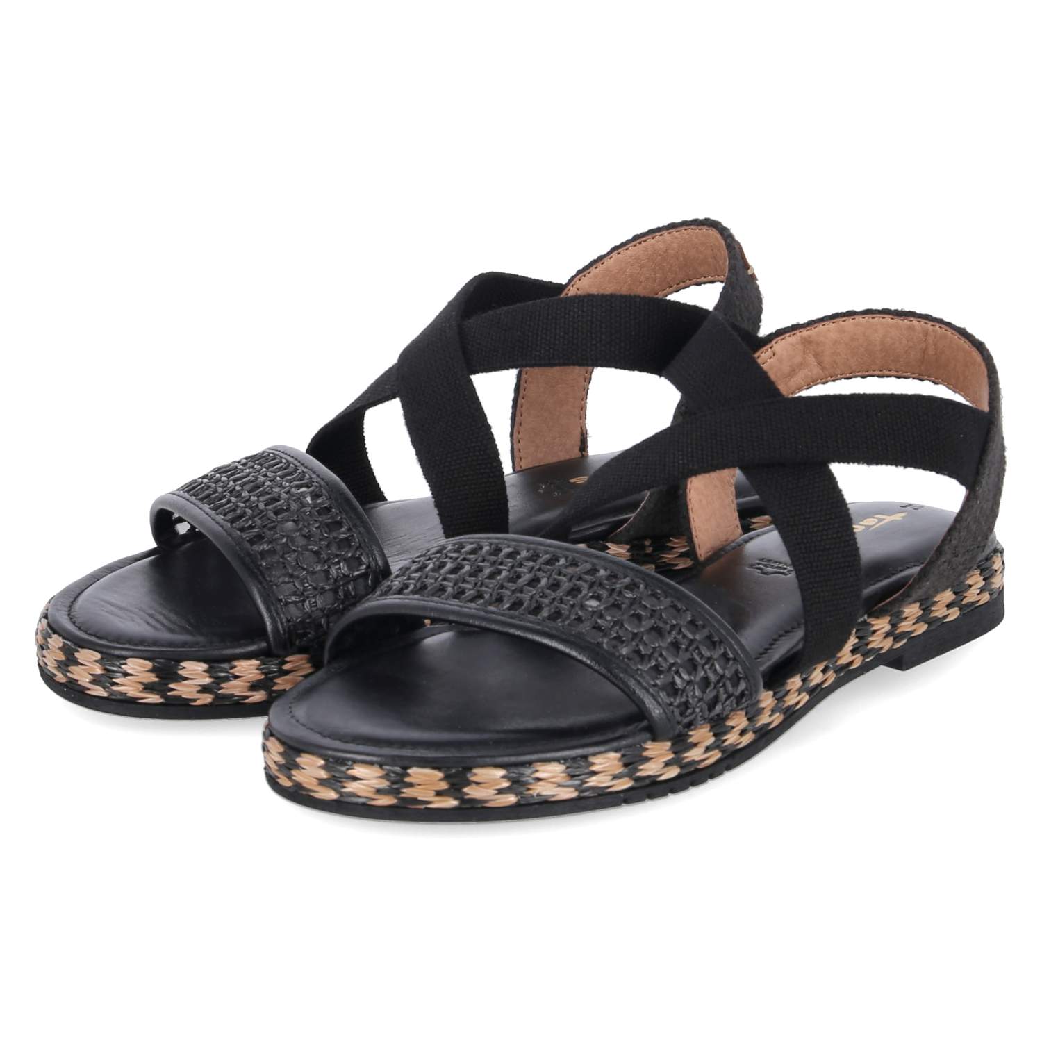 Espadrille-Sandalen  Schwarz