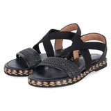 Espadrille-Sandalen  Schwarz