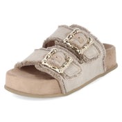 Plateaupantoletten  Taupe