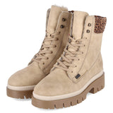 Schnürstiefeletten  Beige